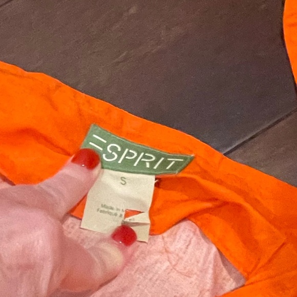 vintage retro Esprit Orange & Pink Sarong with Tropical Design - Picture 7 of 11